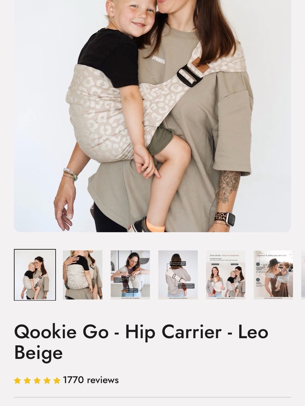 Go Hip Carrier - Leo Beige